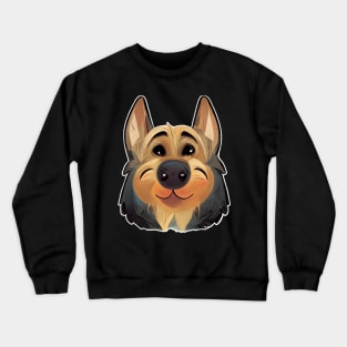 Cute German Shepherd Cartoon - Lee the GSD Crewneck Sweatshirt